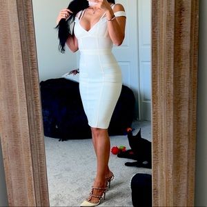 Cream/ off white bandage dress